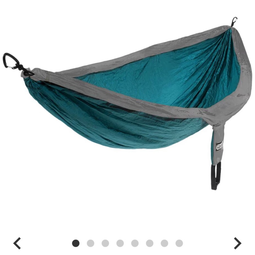 ENO DoubleNest Hammock in Teal and Gray